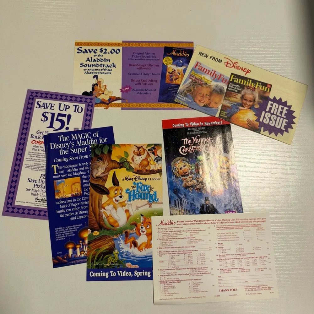 Disney’s Aladdin Classic VHS Tapes